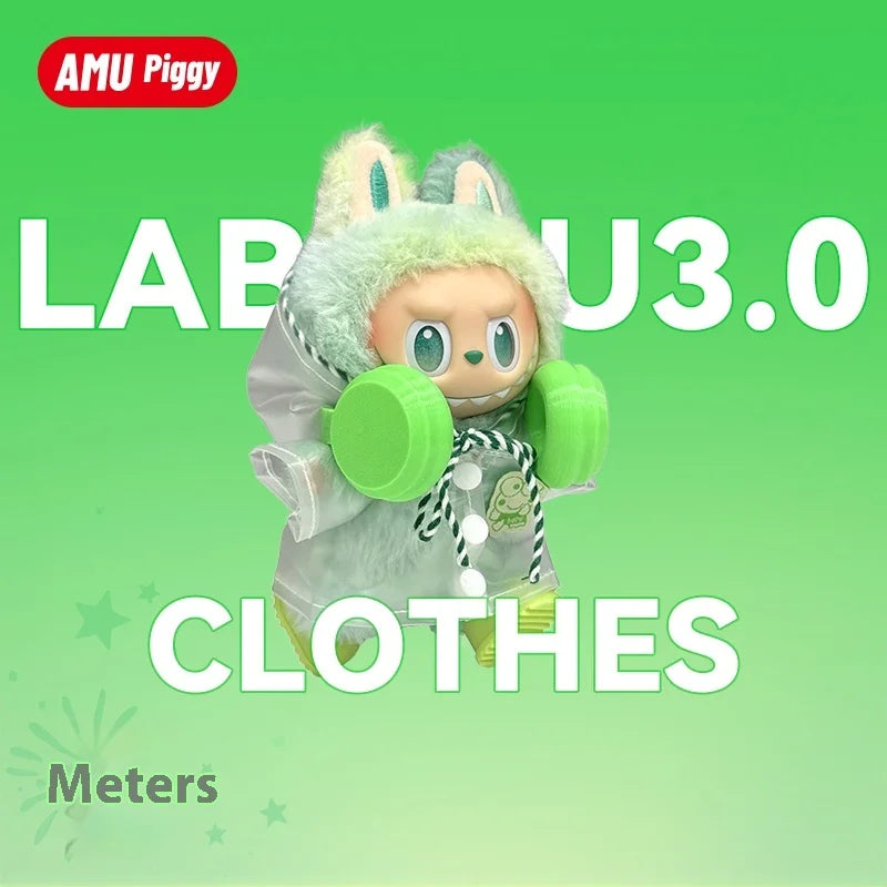 Doll Clothes: Baby Clothes Third Generation, Front High Energy Set, Sitting Party, Macaron,Only clothes