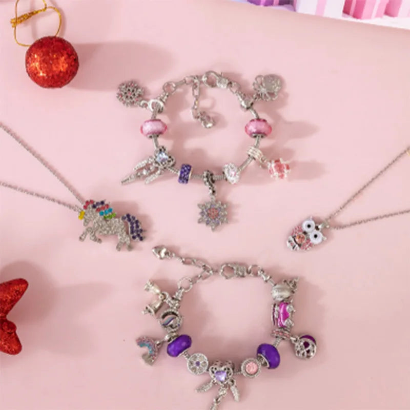 2026-Christmas Advent Calendar DIY Bracelet Accessories Pendant Blind Box Christmas Decorations Gift New Year's Eve Decorations