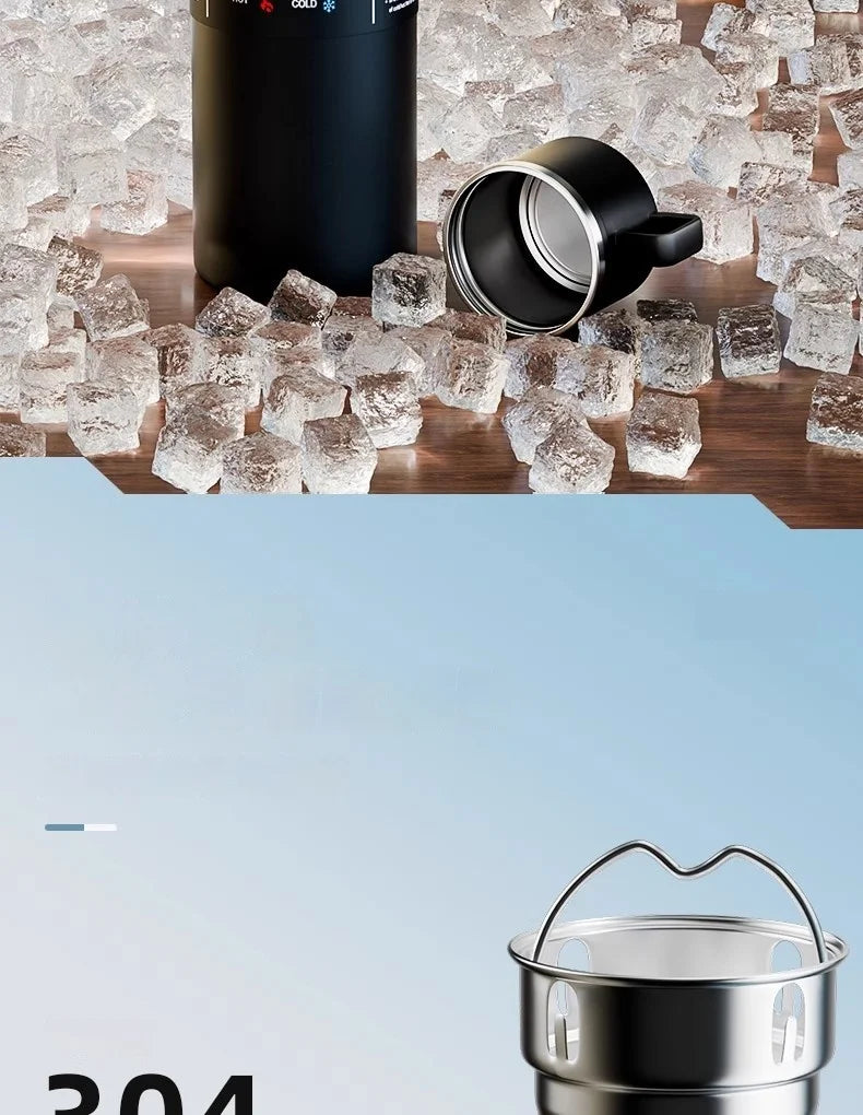 GIANXI Thermos Portable Stainless Steel Thermal Mug Tumbler Vacuum Flasks Cold And Hot And Ice Thermal Water Bottle Car Tea Cup