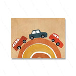 Tiger Lion Frog Bear Cat Balloon Funny Animals Posters Prints Wall Art Canvas Neutral Nursery Pictures for Baby Kids Room Decor