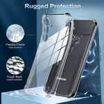 Transparent Silicone Soft Shockproof Case For Samsung Galaxy S24 S23 FE Plus Ultra A55 A35 A25 A15 A54 A34 A24 A14 Back Cover