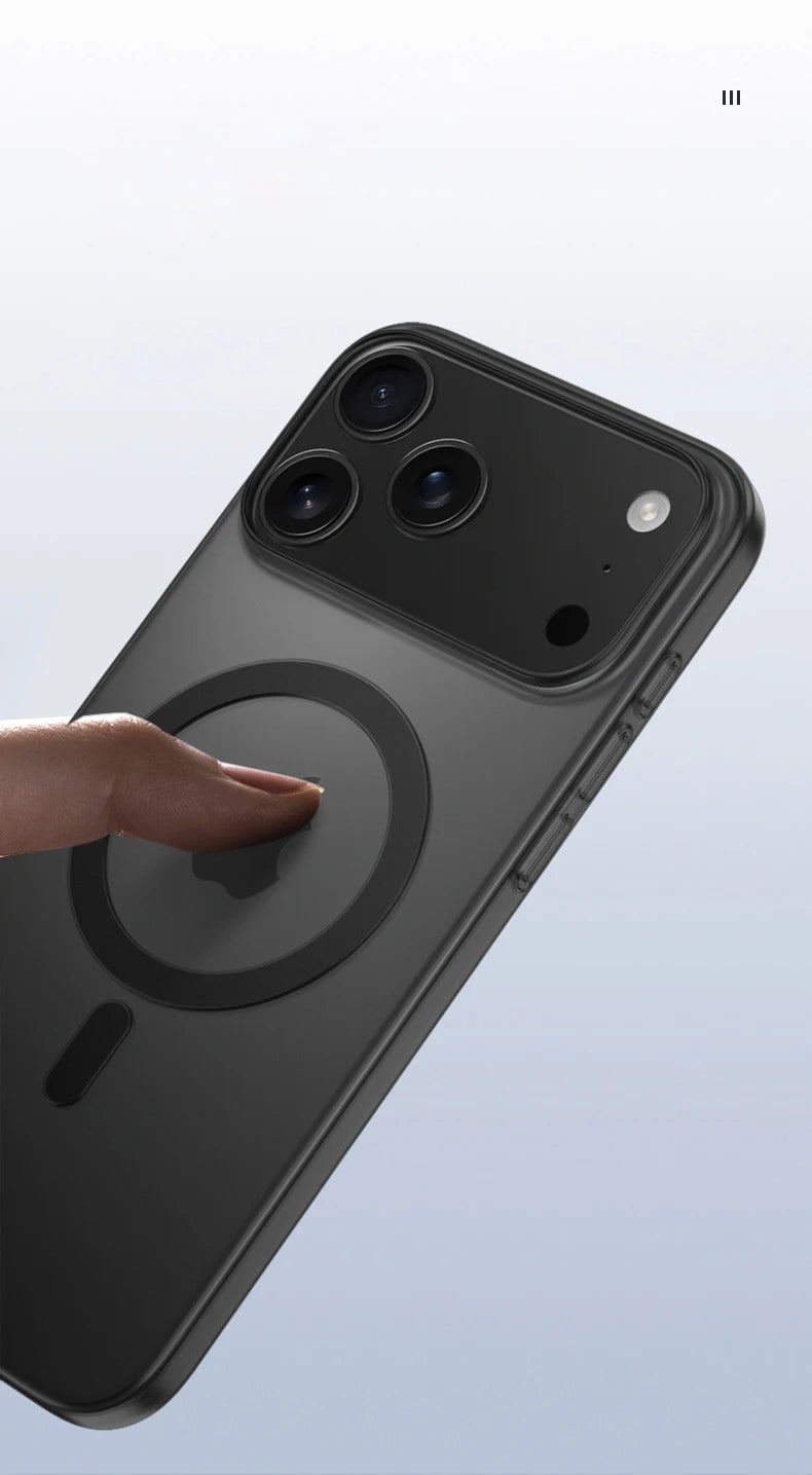 Luxury Matte Ultra Thin Clear For Magsafe Wireless Charge Case For iPhone 17 Air 16E 15 14 Plus 13 12 11 Pro Max Hard PC Cover