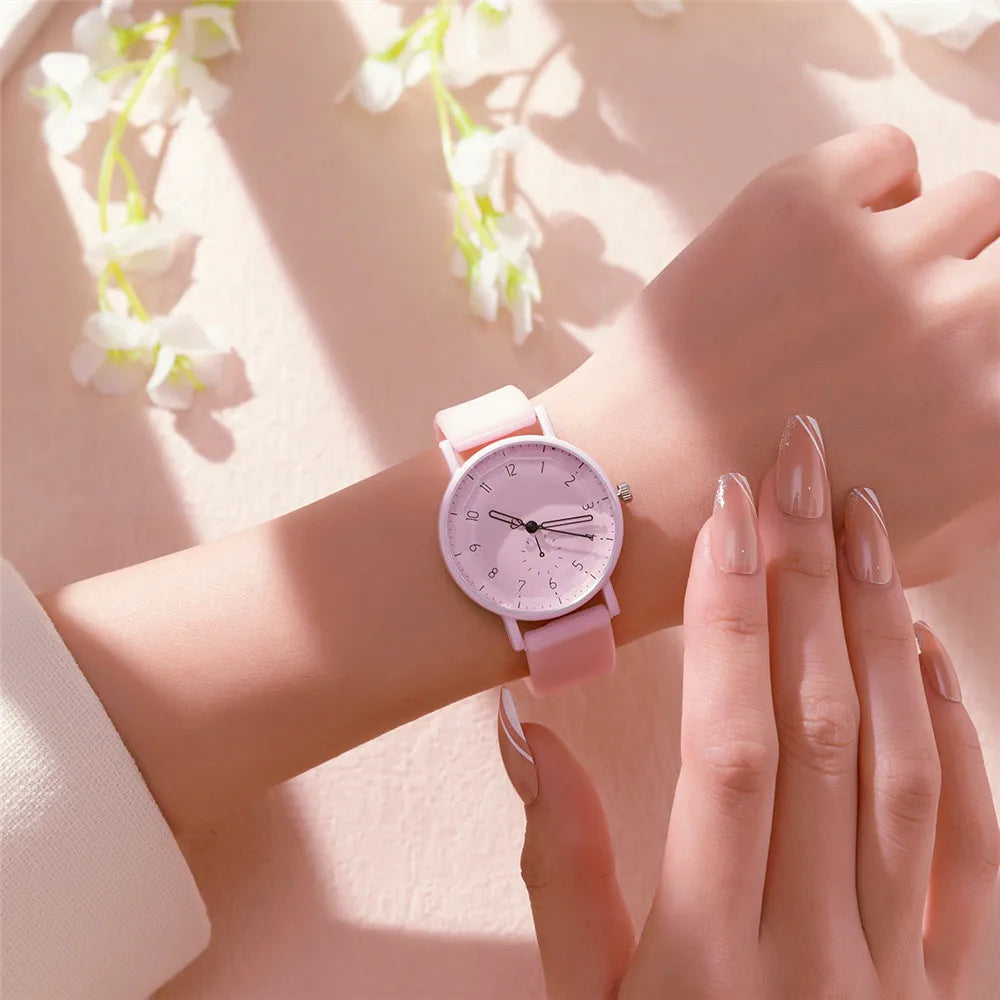 Pink Digital Simple Women Dresses Brand Watches Fashion 2023 New Casual Silicone Strap Ladies Quartz Watche Gift Clock
