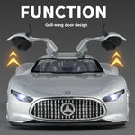 1:32 Batmobile Vision GT AMG Super Concept Car Diecast Metal Alloy Model Car Pull Back Sound And Light Bat Custom Edition Friend