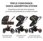 3 in 1 Lightweight High Landscape Baby Stroller Cart Carriage for Newborn Luxury Pushchair