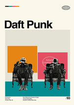 Around The World Daft Punk Poster Retro Canvas Painting Prints Wall Art Minimalist Modern Living Room Wall Art Home Decor Gifts