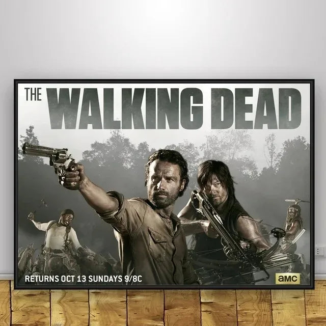 Classic Art Poster The Walking Dead The Comic Wall Art Paint Wall Decor Canvas Painting Prints Interior Bar Cafe No Frame