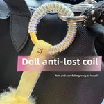 Labubu Anti Drop Buckle Silicone Rope Keychain Protection Ring Colorful Winding Fixed Anti Drop Labubu Accessories