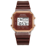 New Fashion Digital Student Transparent Electronic Watch Candy Multicolor LED Women Men Sports Waterproof Watches Clock Gift