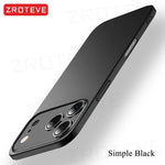 For iPhone17 Pro Max ZROTEVE Ultra Thin Matte Hard PC Cover For iPhone 17 16 e 16e 15 14 12 13 iPhone16 Plus iPhone13 Phone Case