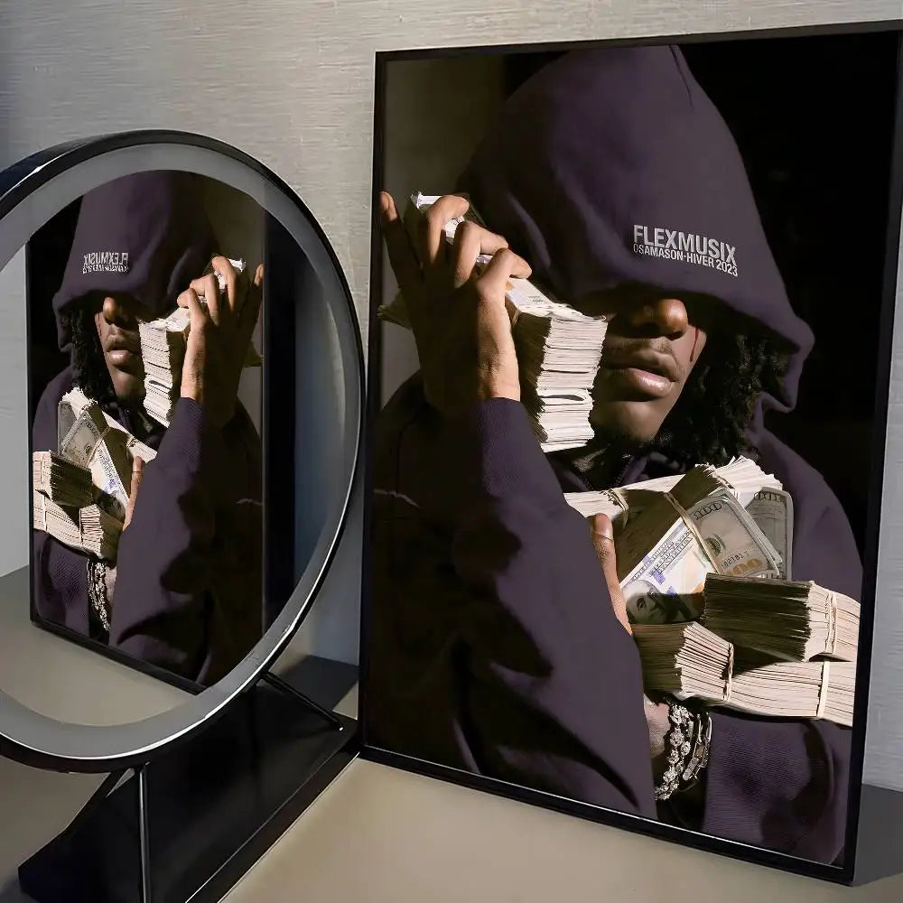 O-OsamaSon Stil Slime RAPPER Poster HD home decor sticky wall waterproof home living room bar aesthetic decor