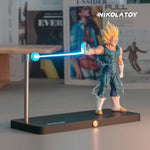 NIKOLATOY Dragon Ball Vegeta Magnetic Night Light Set Including Half-Body Statue LED Desk Lamp Collectible Anime Toy Fan Gift