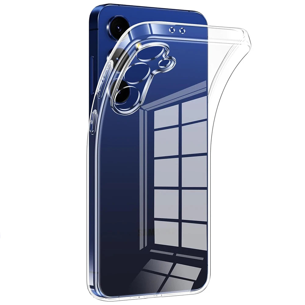 Ultra Thin Silicone Transparent Soft Case For Samsung Galaxy S25 Edge S24 S23 FE Ultra Plus 5G High Clear Shell Shockproof Cover