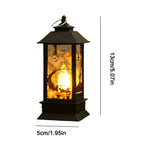 Portable Halloween Pumpkin Ghost Castle Lantern Lamp Hanging LED Light Home Night Light Decoration Party Haunted House Props