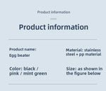 Portable egg beater, handheld milk frother, rechargeable coffee machine, 3-speed cake cream maker, household kitchen food mixer