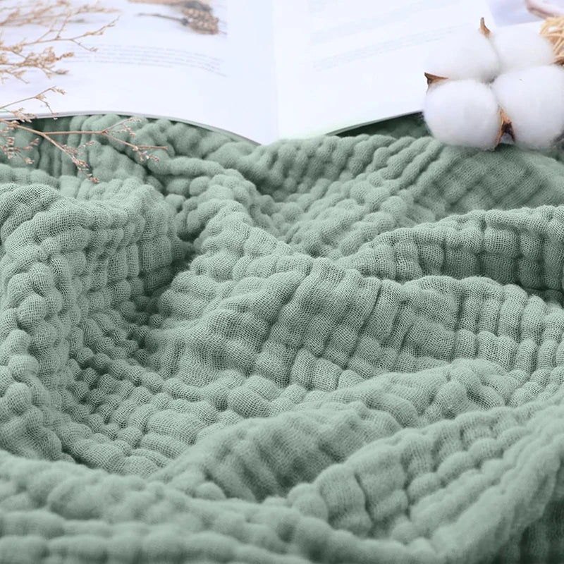 Battilo 100% Cotton Muslin Throw Blanket for Sofa 6 Layer Breathable Lightweight Boho Throws for Couch Bed Large Summer Blankets