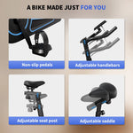 Formill QK116 Indoor Magnetic Spinning Bike, 6KG Flywheel Home Exercise Bike with LCD Display, Adjustable Resistance, Quiet Belt