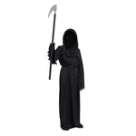 Halloween Grim Reaper Horror Costume Black Hooded Spooky Ghost Robe Dress Up Costume Adult Cosplay Mask Scythe Prop Party