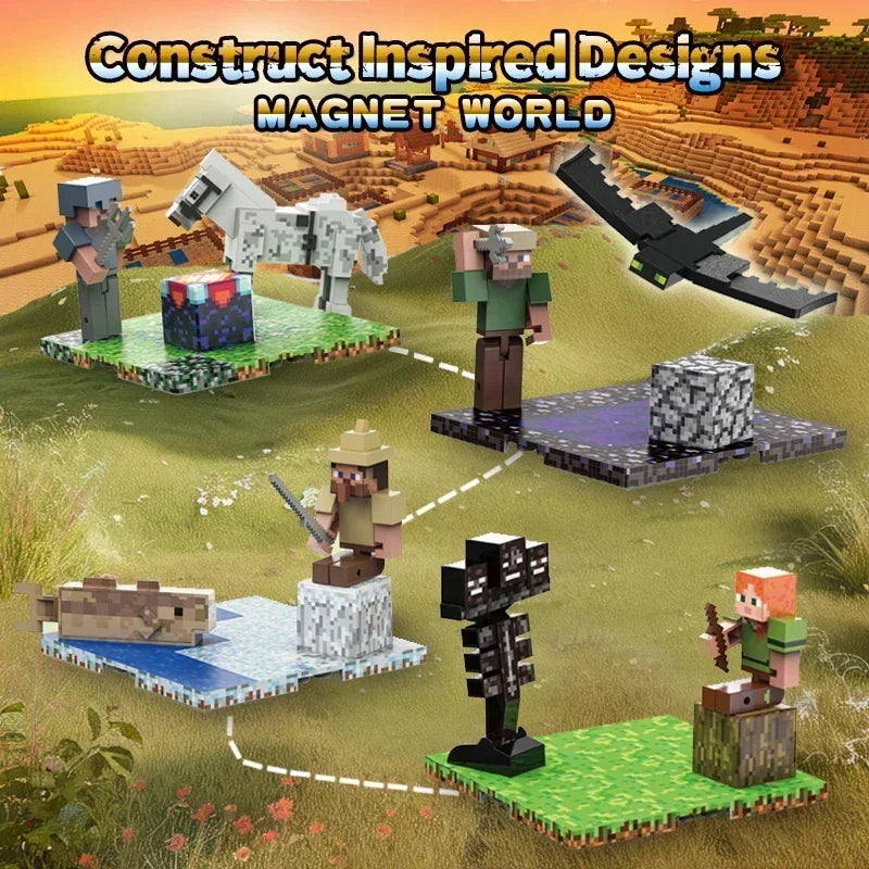 Magnetic Building Blocks Toys Gifts Magnetic Baseplate Role Children Magnet Brick Set Age 6+ DIY Strong Magnet Base Plate Toy