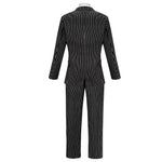 Wednesday The Addams Family Gomez Addams Cosplay Costume Black Striped Blazer Pants Vest Shirt Tie Set Halloween Carnival Outfit