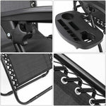 Homfa Folding Sun Lounger Set with Table