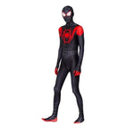 Superhero Spiderman Miles Morales Cosplay Costume Adult Kids Spider Man Halloween Jumpsuit Bodysuit Coat Party Dress Up Gift