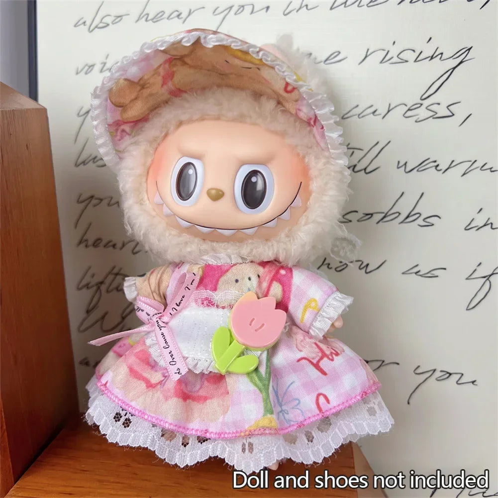 Mini Doll'S Clothes Outfit Accessories For 15-17cm Labubu Idol V1 V2 Stylish Outfit Clothes Sports Leisure Suit Clothing Gift