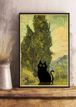 Digital Cats Cute Poster Kraft Paper Prints Modern DIY Funny Cartoon Room Painting Prints Art Picture Posters Living Room Decor