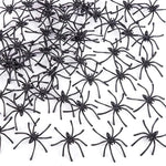 4.5x5cm Artificial Plastic Spiders Mini spider Black Fake Spiders Halloween Prank Props for Halloween DIY Party Decoration