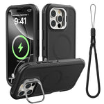 3 IN1 Military Heavy Support Hanging Rope Case For IPhone 16 15 14 Plus 13 Pro Max for MagSafe Magnetic Shockproof Cover