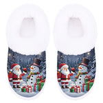 Christmas Present, Cute Santa Claus&Snowman Indoor/Outdoor Slippers, Soft House slippers,Warm Bedroom Slippers