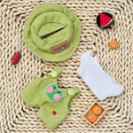Labubu Doll Fashion Set Cute White Shirt Hat Animal Overalls Doll Clothes Accessory Gift for 17cm Doll