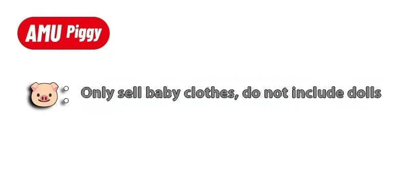 Doll Clothes: Baby Clothes Third Generation, Front High Energy Set, Sitting Party, Macaron,Only clothes