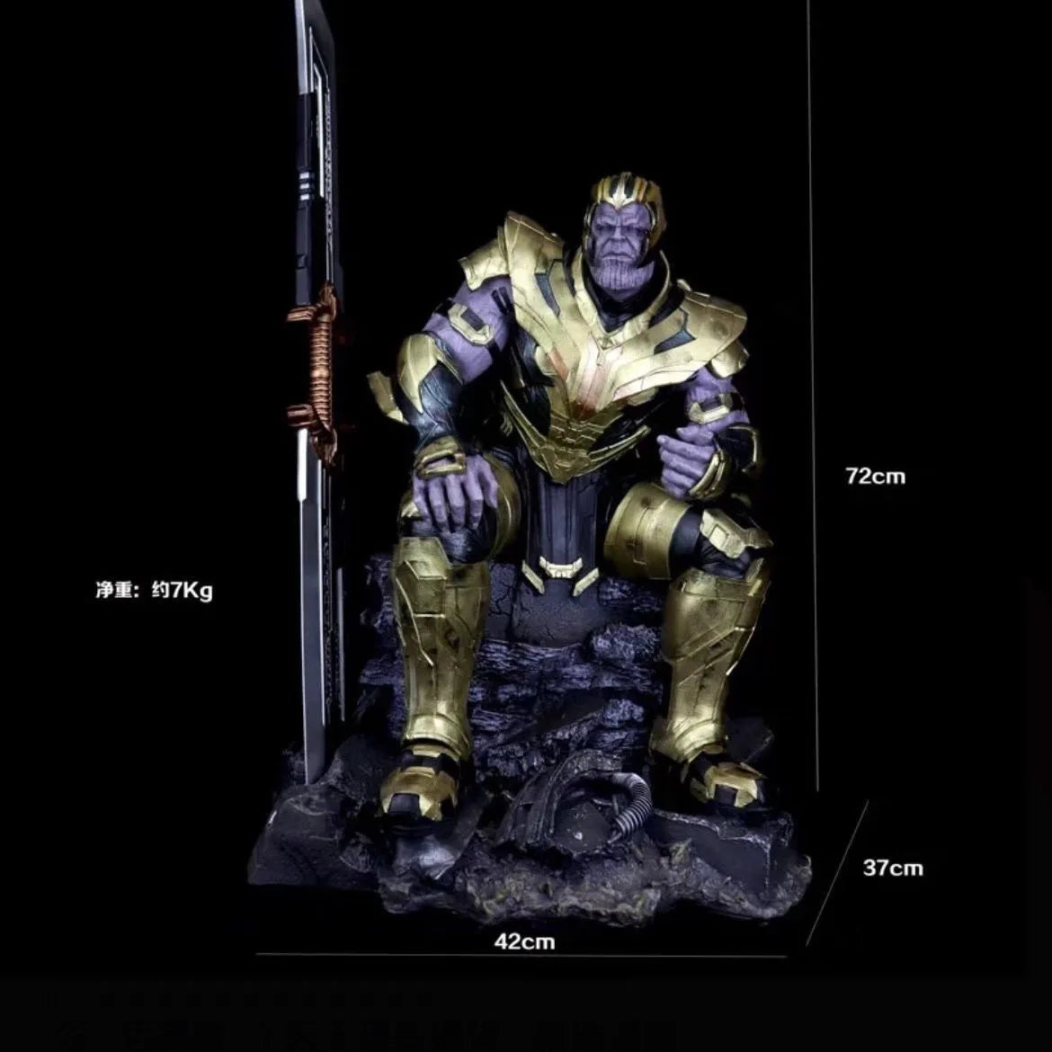 New Avengers Marvel Series Half-Body Bust Statue Model Collectible Toy Birthday Gift Thanos Collectors Item Action Figure