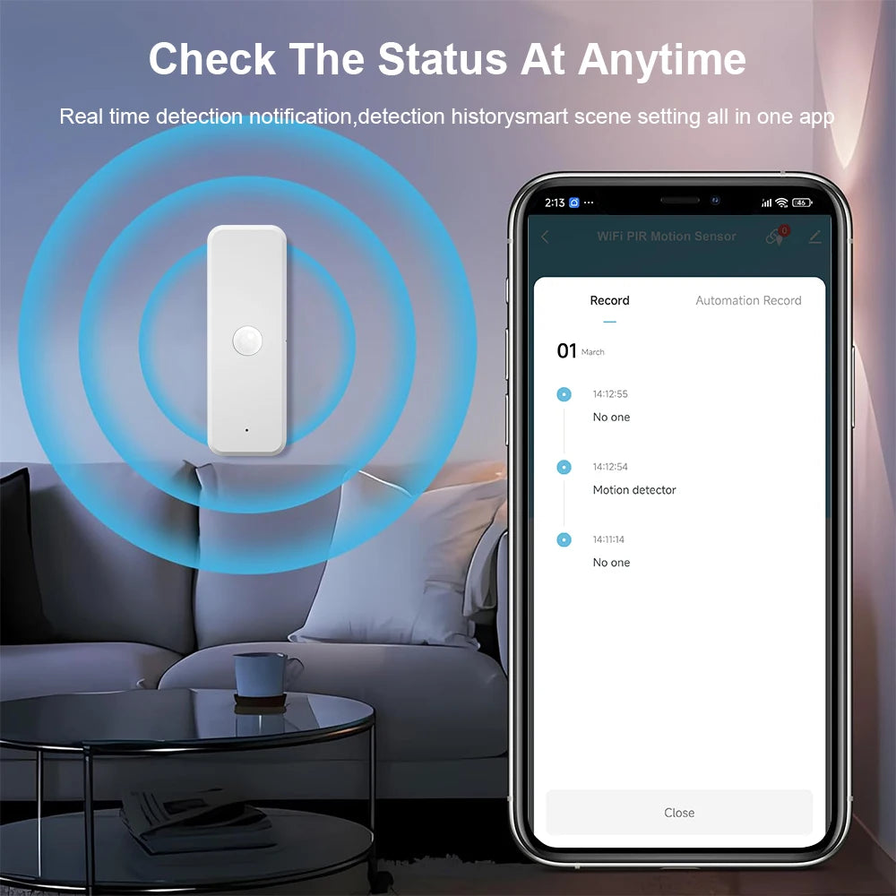 Tuya WiFi/Zigbee PIR Motion Sensor Smart Home Human Body Infrared Detector Security Smart Life Works With Alexa Google Home
