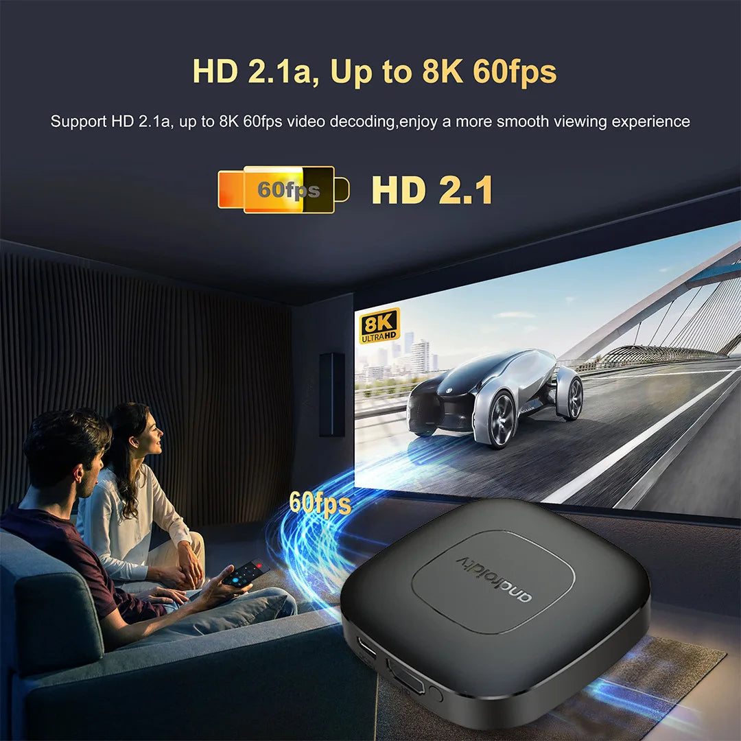 Smart Home Theater TV Box Android13  Allwinner H313 Google Assistant Netflix Streaming Bluetooth Media Player 2.4G/5G Wifi