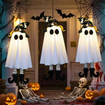 Halloween LED Specter Lights - DIY Hanging Ornaments Battery-Operated with Included Batteries for Trees, Porches, and Windows