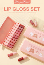 10-Piece Set with Fine Glitter Lip Gloss, Easy-To-Color Lip Glaze, Lipstick, Non-Stick Cup, Non-Fading Lip Gloss, Moisturizing Glitter Lip Gloss, Glass Lip Glitter, Pearlescent Glitter Lip Gloss, Lip Glaze Set