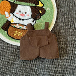 For 15cm cute mini labubu clothes  Kawaii Cartoon Bib Pants  With matching shoes Labubu Accessories