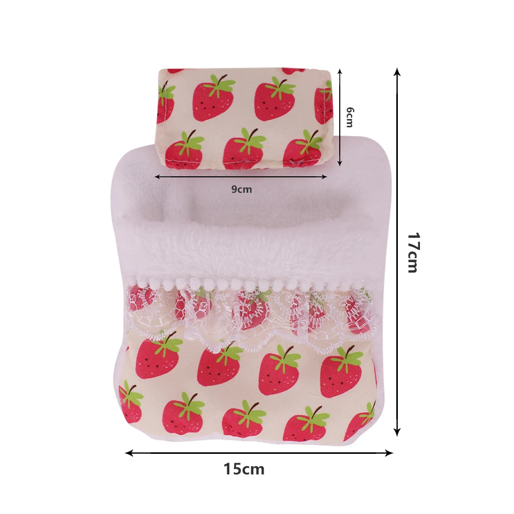 15-17CM Labubu Accessories Sleeping Bag Bed Cute Comfortable Floral Print Sleep Tool Indie Pop&Labubu Accessories Beautiful Toys