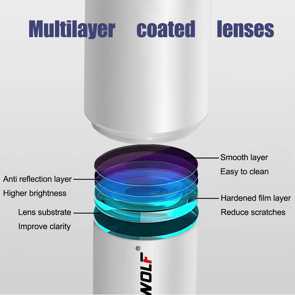 BORWOLF AZ70500 refracting astronomical telescope 70MM large aperture 25X-416X for observing the moon and planets