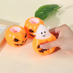 1/4/8PCS Halloween Pumpkins Stress Balls Slow Rebound Sensory Toys Trick Decompress Pumpkin Fidget Toys Party Favors Kids Adults