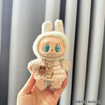 For 15-17 cm V1v2 Labubu Clothes Outfit Labubu Sitting Party Bear Label Scarf Hat Bag Dolls Accessories Cute Decoration Sweater