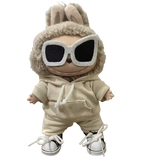 Labubu Casual Sweatsuit Set - Comfy Labubu Clothes for 15/17cm Dolls Featuring Ribbed Hem Details