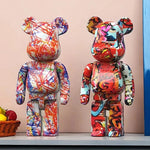 Graffiti Bear Figurine 27cm – Abstract Home Decor & Money Jar