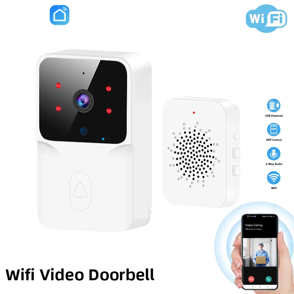 WiFi Video Doorbell Wireless HD Camera IR Alarm Security Smart Home Door Bell WiFi Intercom for Home