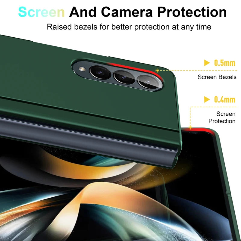 For Samsung Galaxy Z Fold 4 5 6 7 Case Ultimate Touch Feeling PC Bracket Folding Anti-fall Full Protection Cover For Z Fold4 5