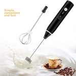 Portable egg beater, handheld milk frother, rechargeable coffee machine, 3-speed cake cream maker, household kitchen food mixer