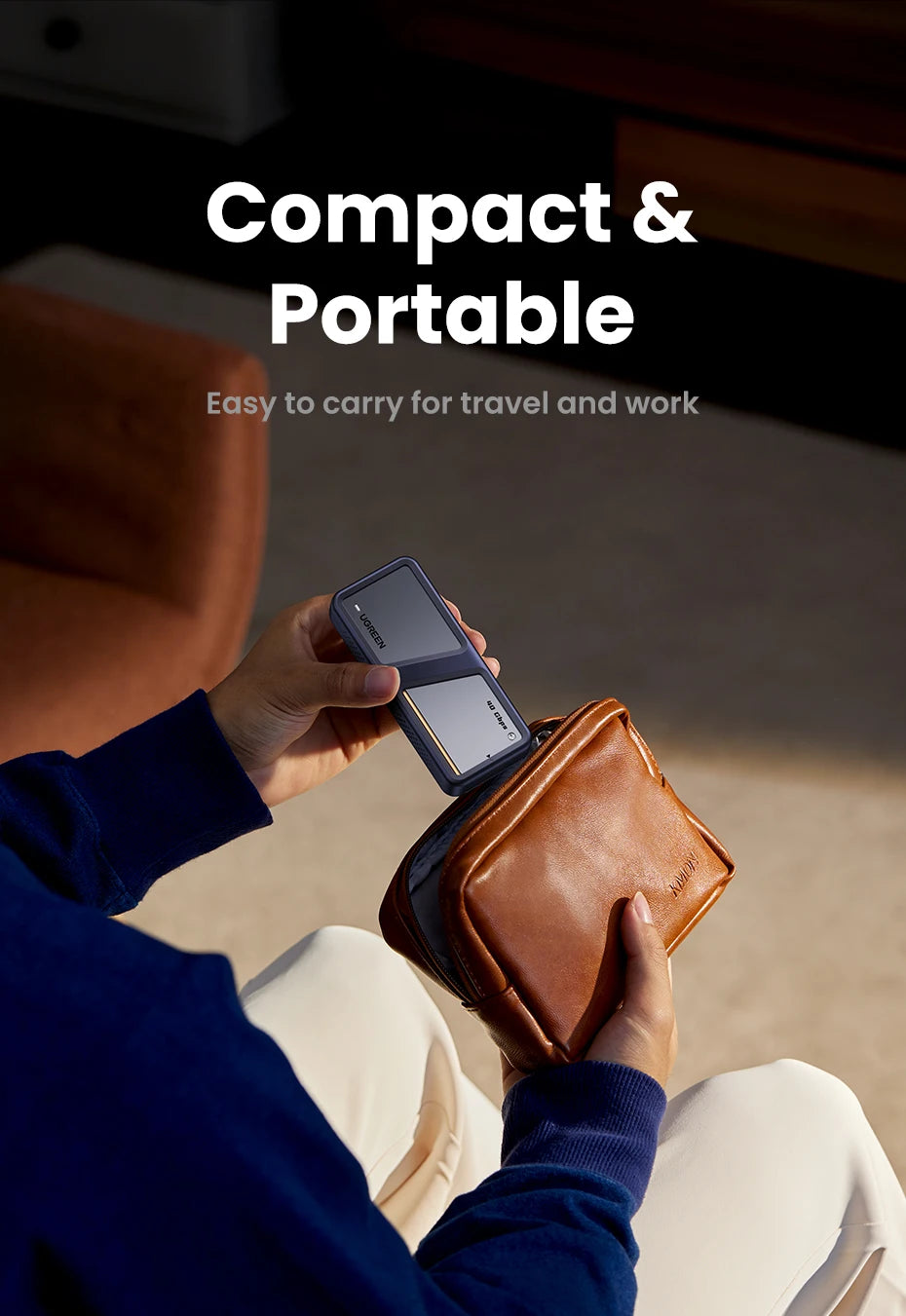 UGREEN 40Gbps NVMe SSD Case SSD Enclosure M.2 to USB4.0 Adapter for M.2 NVME PCIE Built-in Cooling Vest Aluminum Case