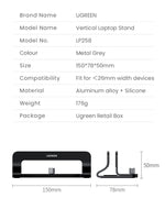 UGREEN Vertical Laptop Stand For MacBook Pro Aluminum Portable Notebook Stand Laptop Support MacBook Air Pro Tablet Phone Stand